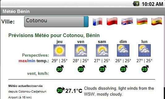 Météo Bénin screenshot 2