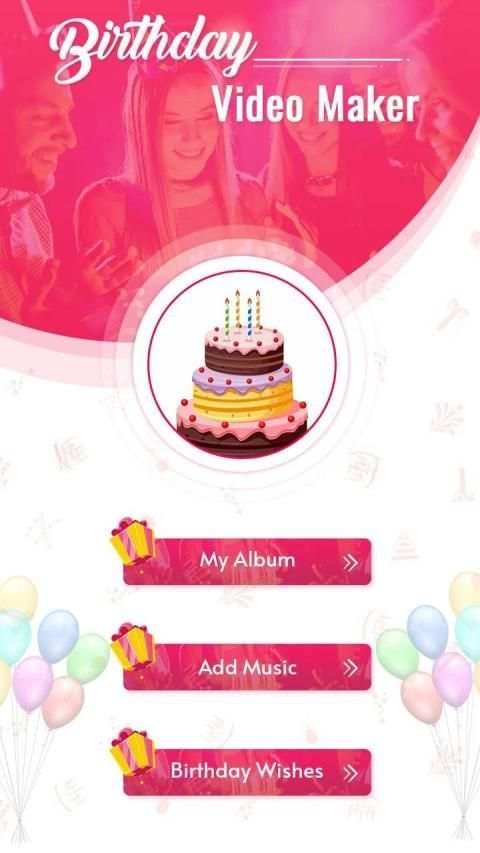 Birthday Video Maker स्क्रीनशॉट 1
