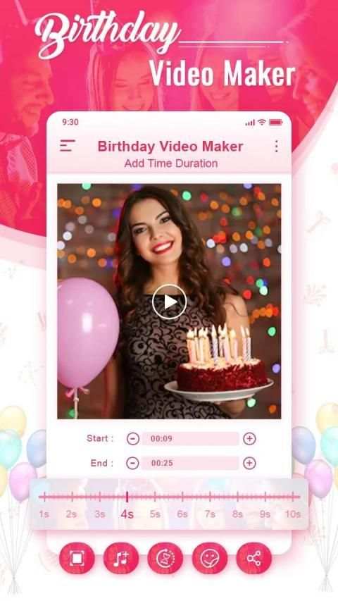 Birthday Video Maker स्क्रीनशॉट 5