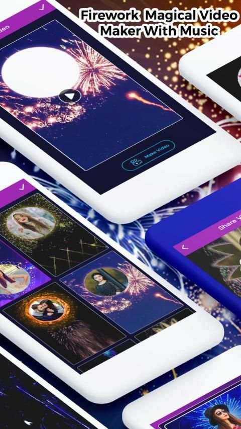 Firework Magical Video Maker With Music स्क्रीनशॉट 4