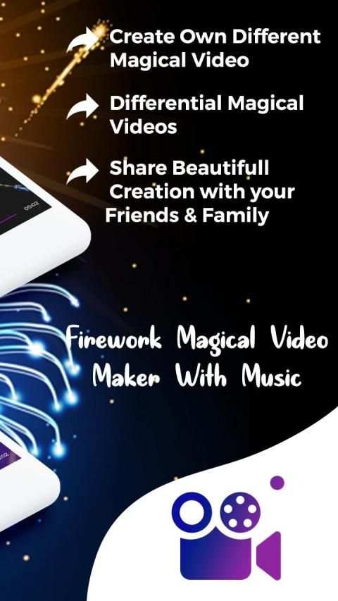 Firework Magical Video Maker With Music स्क्रीनशॉट 1