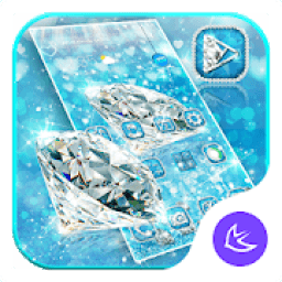 Blue Diamond Azure Bling Shine Launcher Theme आइकन