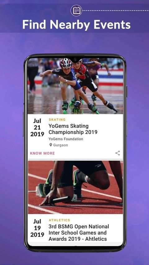 Nearby Sports Events, Register & Play, Khelo INDIA screenshot 1