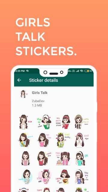 Cute & Funny Girl Stickers for WhatsApp screenshot 3