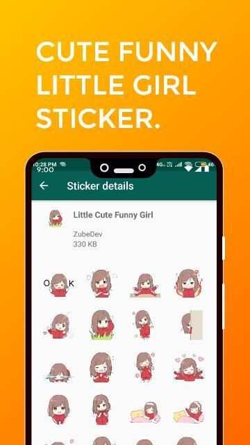 Cute & Funny Girl Stickers for WhatsApp screenshot 8