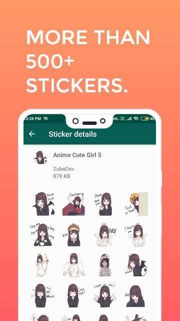 Cute & Funny Girl Stickers for WhatsApp screenshot 10