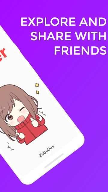 Cute & Funny Girl Stickers for WhatsApp screenshot 12