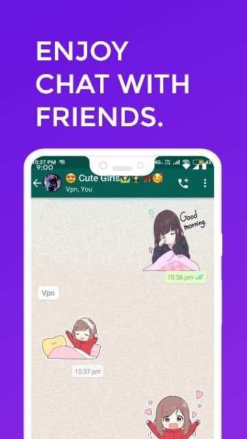 Cute & Funny Girl Stickers for WhatsApp screenshot 7