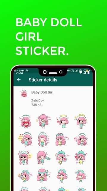 Cute & Funny Girl Stickers for WhatsApp screenshot 1