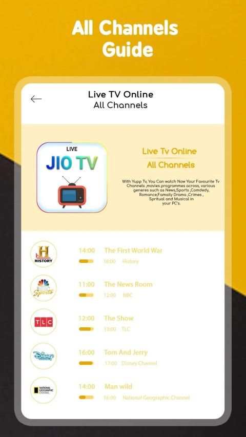 Live Jio TV 4K HD Channel Guide स्क्रीनशॉट 4