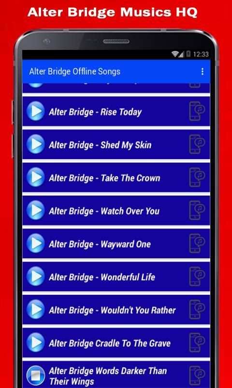 **Alter Bridge Offline Songs** screenshot 1
