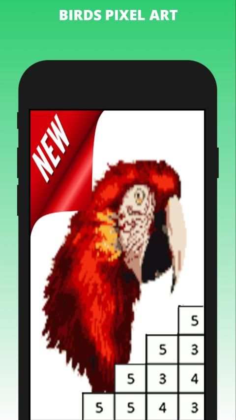 Birds Pixel Art - Birds Color by Number स्क्रीनशॉट 5