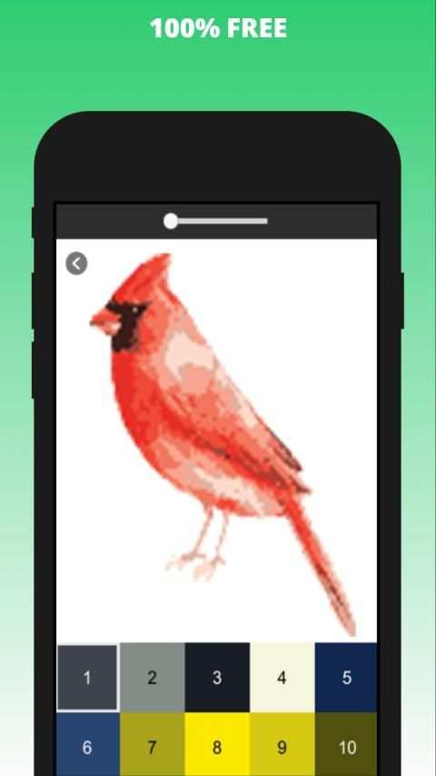 Birds Pixel Art - Birds Color by Number स्क्रीनशॉट 1