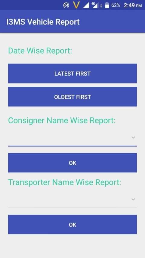 I3MS Vehicle Report - Truck No. Wise Report स्क्रीनशॉट 3