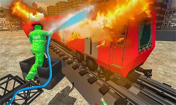 Burning Metro Train-Emergency Fire Engine Driver screenshot 10
