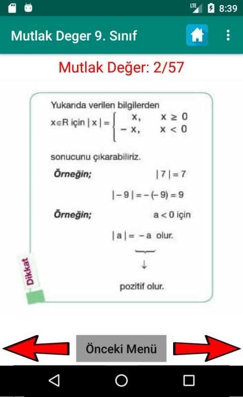 Mutlak Değer 9. Sınıf Matematik Konu Anlatımı Test screenshot 8
