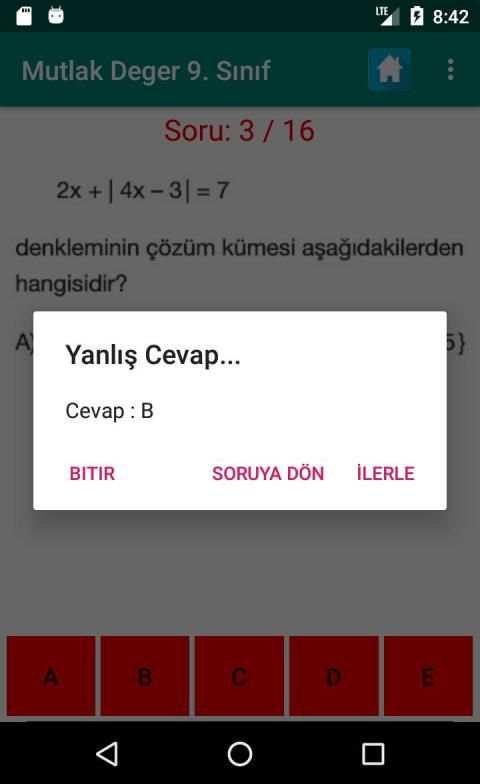Mutlak Değer 9. Sınıf Matematik Konu Anlatımı Test स्क्रीनशॉट 2