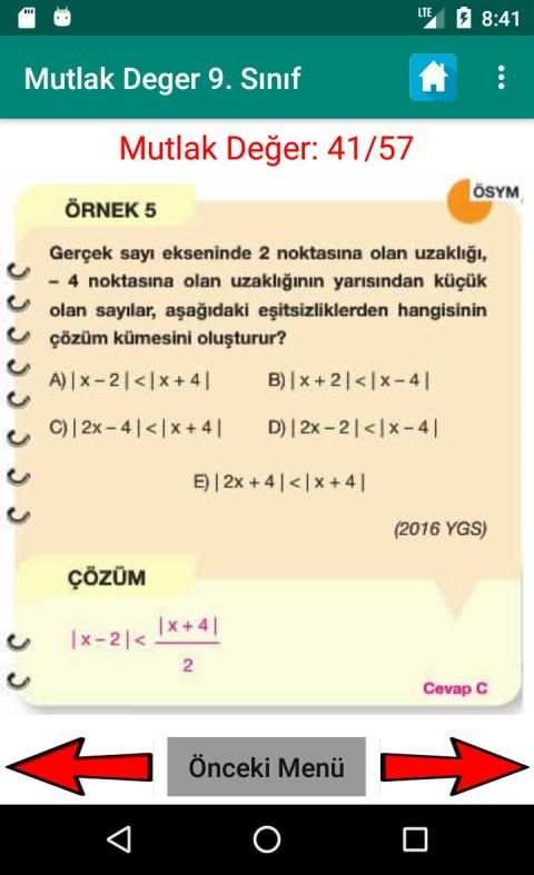 Mutlak Değer 9. Sınıf Matematik Konu Anlatımı Test screenshot 6