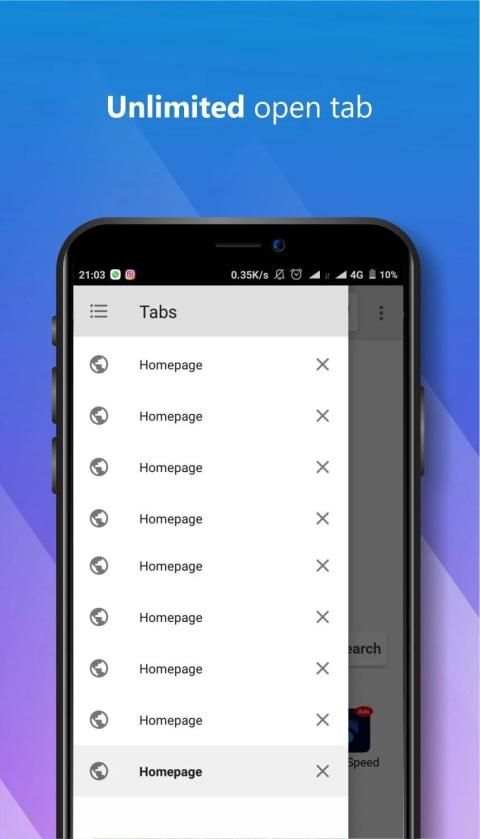 HS Browser 4G - Light & Fast Browser screenshot 1