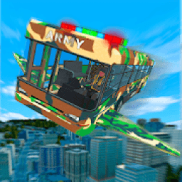 Flying Army Bus Simulator 2019: Transporter Games आइकन
