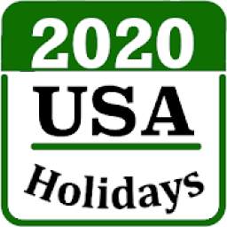 US Holiday Calendar 2020 2019