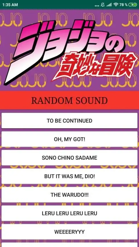jojo soundboard screenshot 1