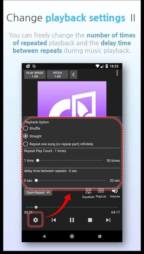 Music Player(AB Repeater) स्क्रीनशॉट 5