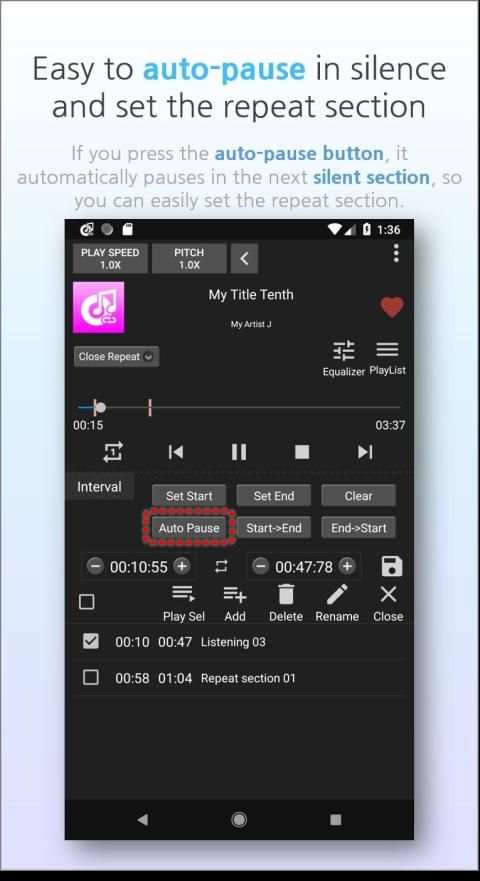 Music Player(AB Repeater) स्क्रीनशॉट 2