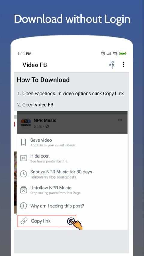Video Downloader for Facebook (HD) - Video FB screenshot 4
