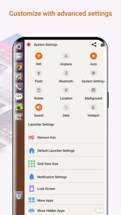 Ubuntu Style Launcher स्क्रीनशॉट 7