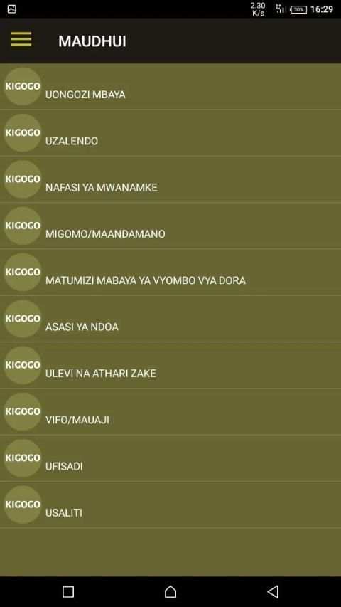 Mwongozo wa Kigogo screenshot 2