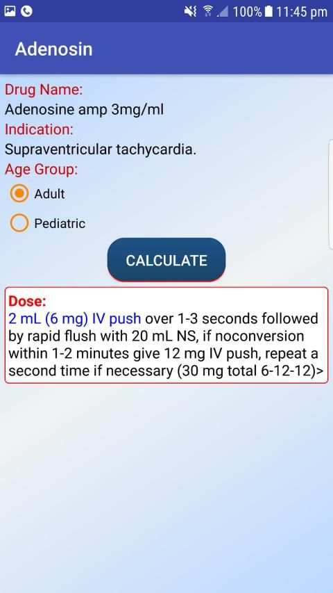 Drugscape dose calculator FREE स्क्रीनशॉट 2