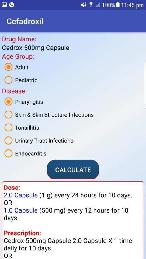 Drugscape dose calculator FREE स्क्रीनशॉट 1