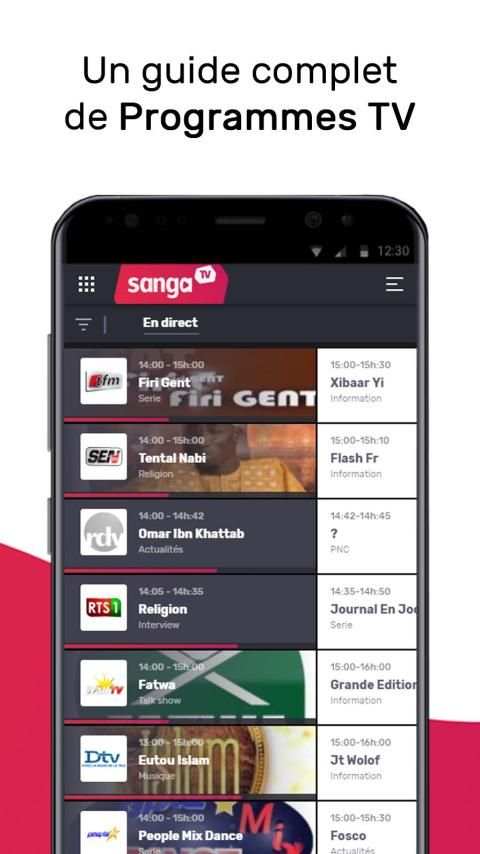 Sanga TV - TV d’Afrique en direct & Programme TV screenshot 5