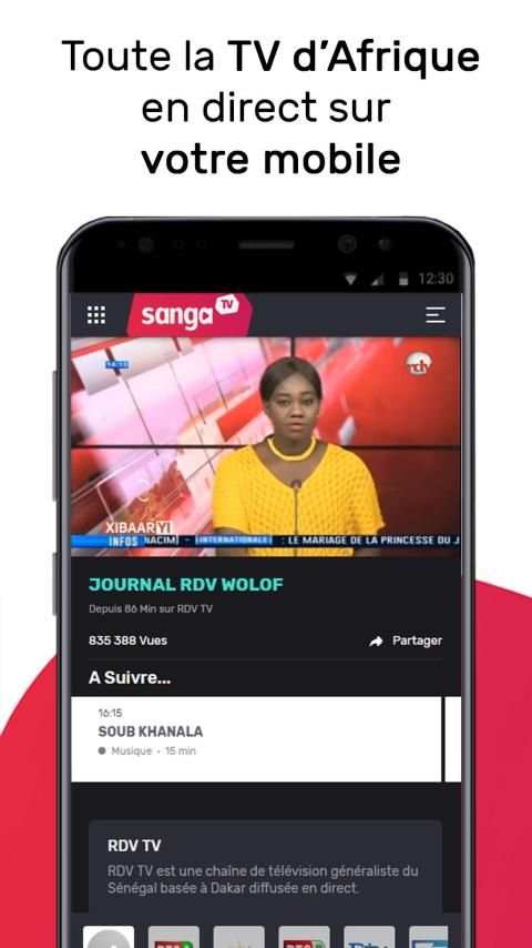 Sanga TV - TV d’Afrique en direct & Programme TV screenshot 6