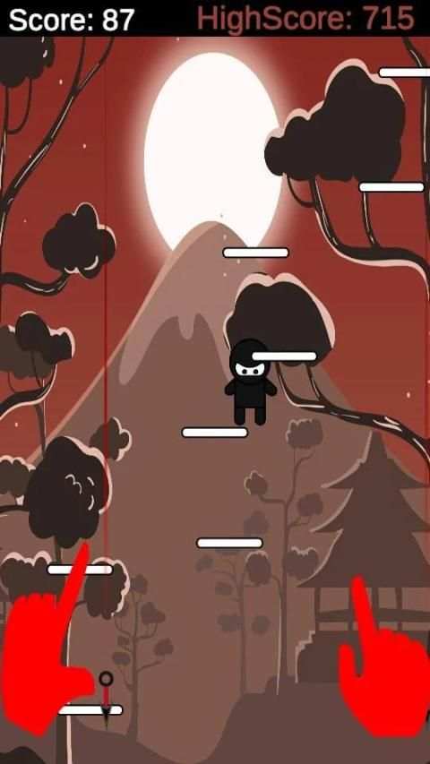 Ninja and Vampire Jump - Halloween screenshot 1