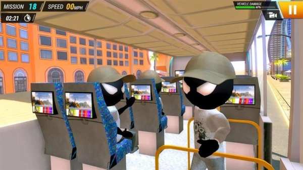 बस चालन सिम्युलेटर Stickman Bus Driving Simulator स्क्रीनशॉट 4