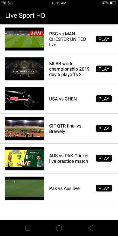 Live Sport HD screenshot 1