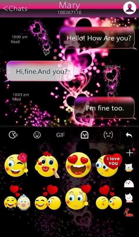 Sparkling Heart Keyboard Theme screenshot 8