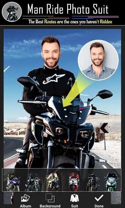 Man Bike Rider Photo Suit 2019 screenshot 2