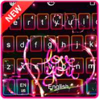 Love Sparkling Heart Keyboard Theme