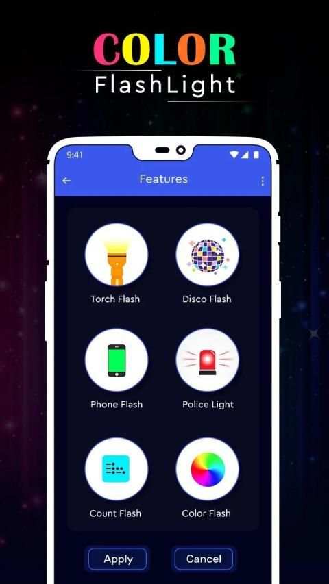 Color Flashlight : Torch LED Flash On Call & SMS screenshot 7