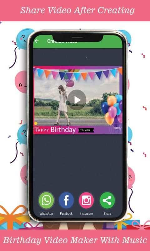 Birthday Video Maker With Music 2020 स्क्रीनशॉट 4