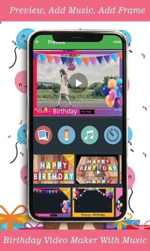 Birthday Video Maker With Music 2020 स्क्रीनशॉट 6