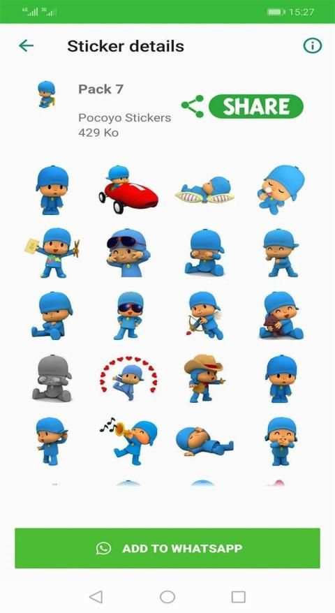 Pocoyo Stickers WAStickerApps for Whatsapp screenshot 2
