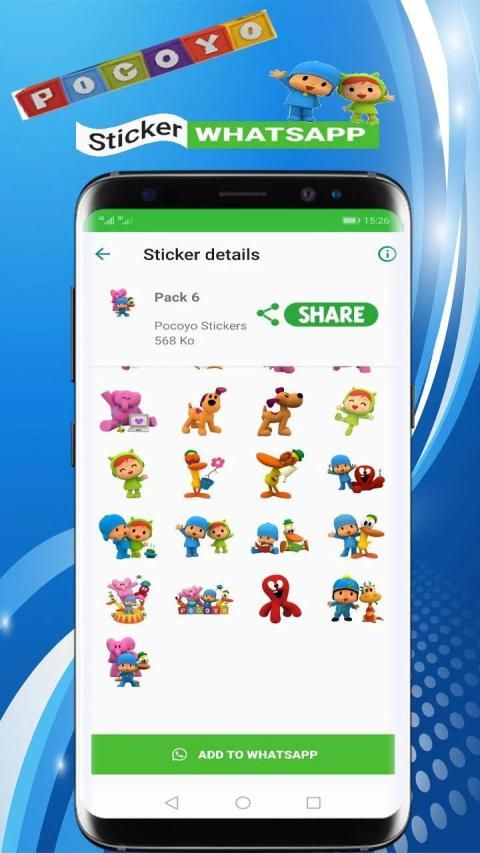 Pocoyo Stickers WAStickerApps for Whatsapp screenshot 1