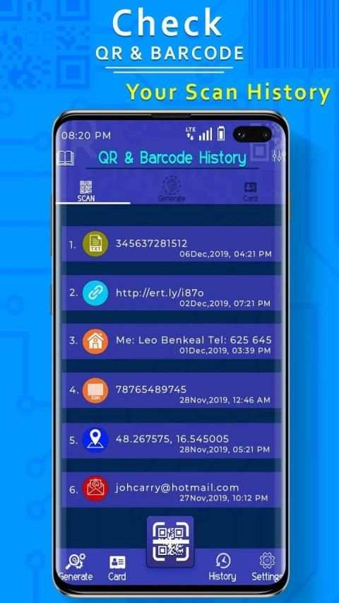 QR Code scanner & code generator: Bar code scanner स्क्रीनशॉट 3