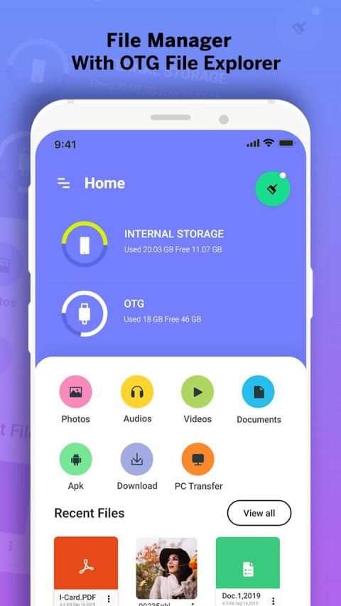File Manager with OTG File Explorer स्क्रीनशॉट 1