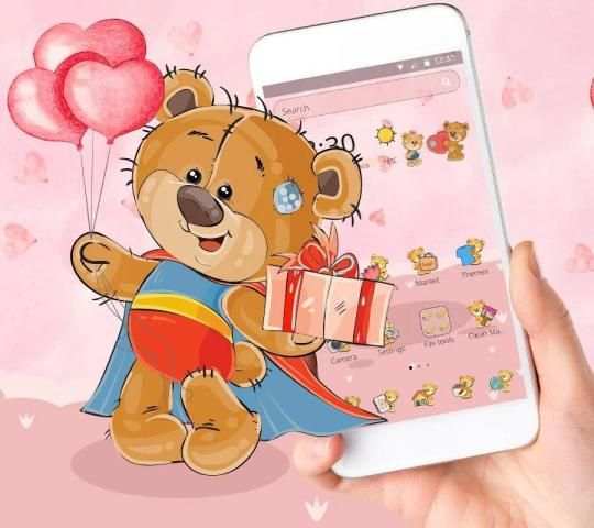 Cute Love Teddy Bear Theme screenshot 4