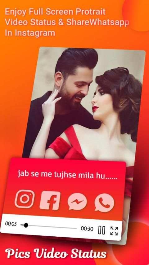 Pics Video Status स्क्रीनशॉट 5